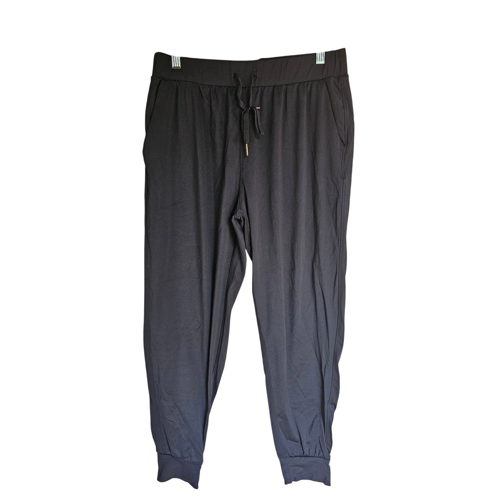 Libin Joggers Womens Large Black Activewear Athletic Stretch Pockets Drawstring
